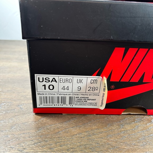 Jordan 1 Retro 1 High OG Defiant NYC to Paris Men's size 10 - Picture 3 of 10